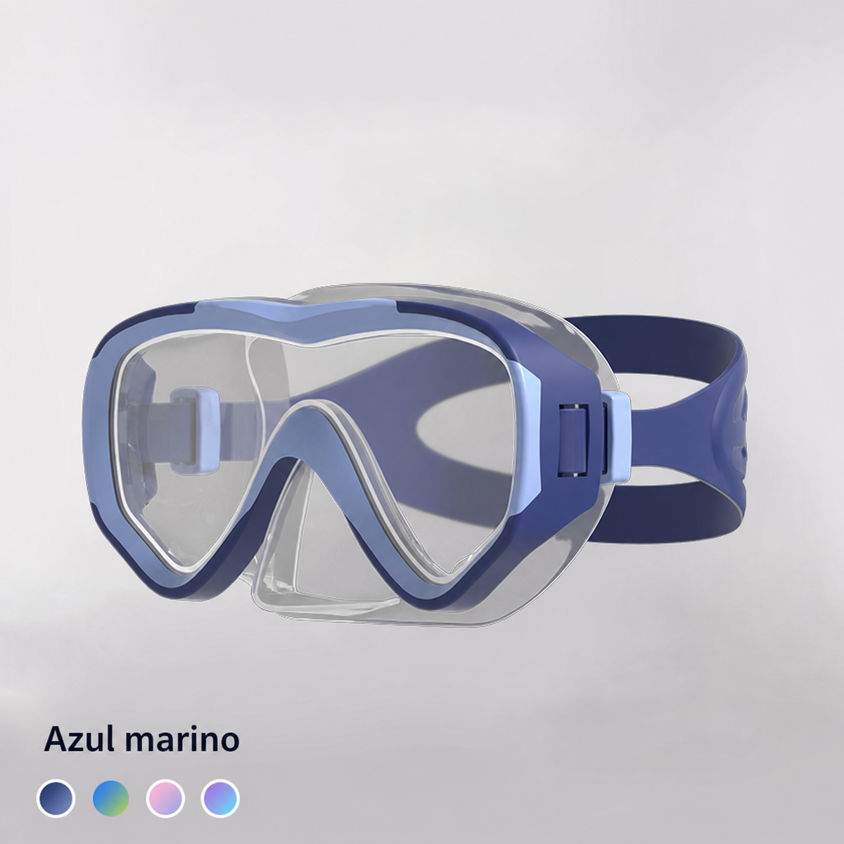 Goggle de natación para niños con snorkel semiseco