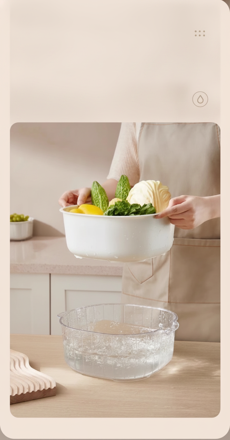 Escurridor doble capa para frutas y verduras - 13