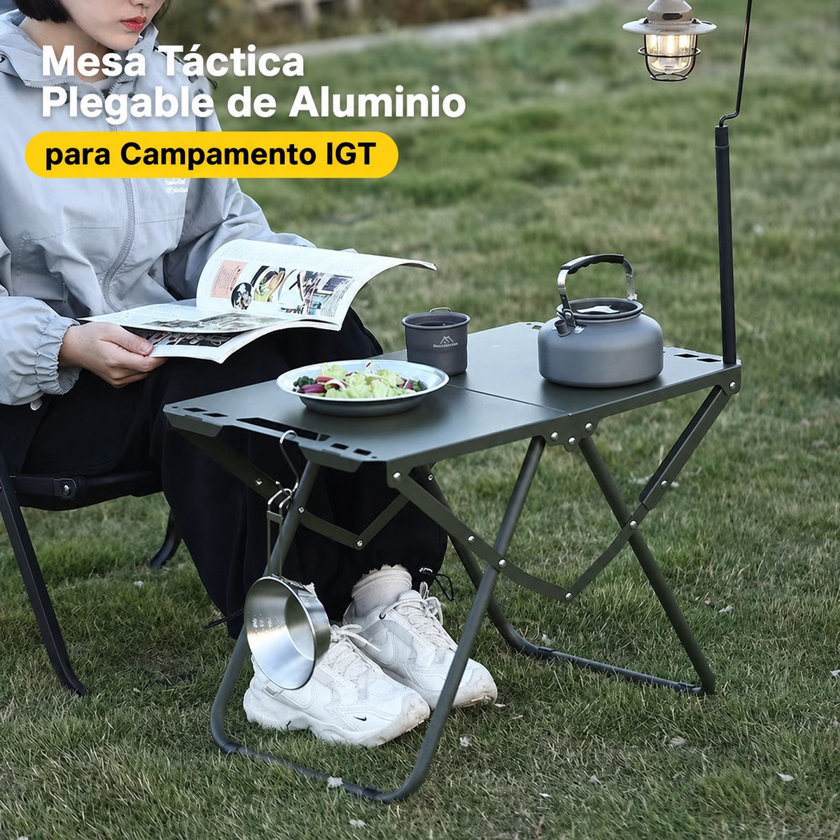 Mesa Táctica Plegable de Aluminio para Camping - 2