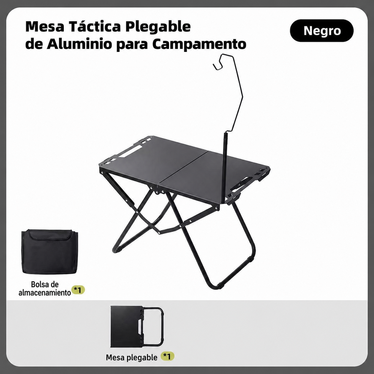 Mesa Táctica Plegable de Aluminio para Camping - 6