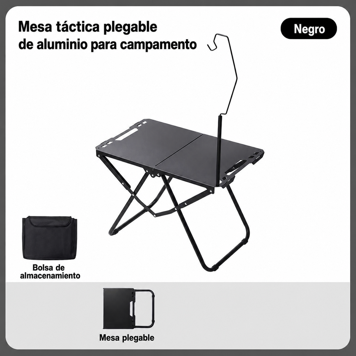 Mesa Táctica Plegable de Aluminio para Camping