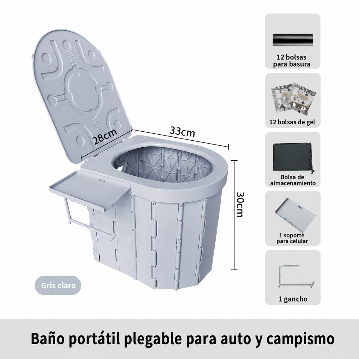Baño Portátil Plegable para Auto y Camping