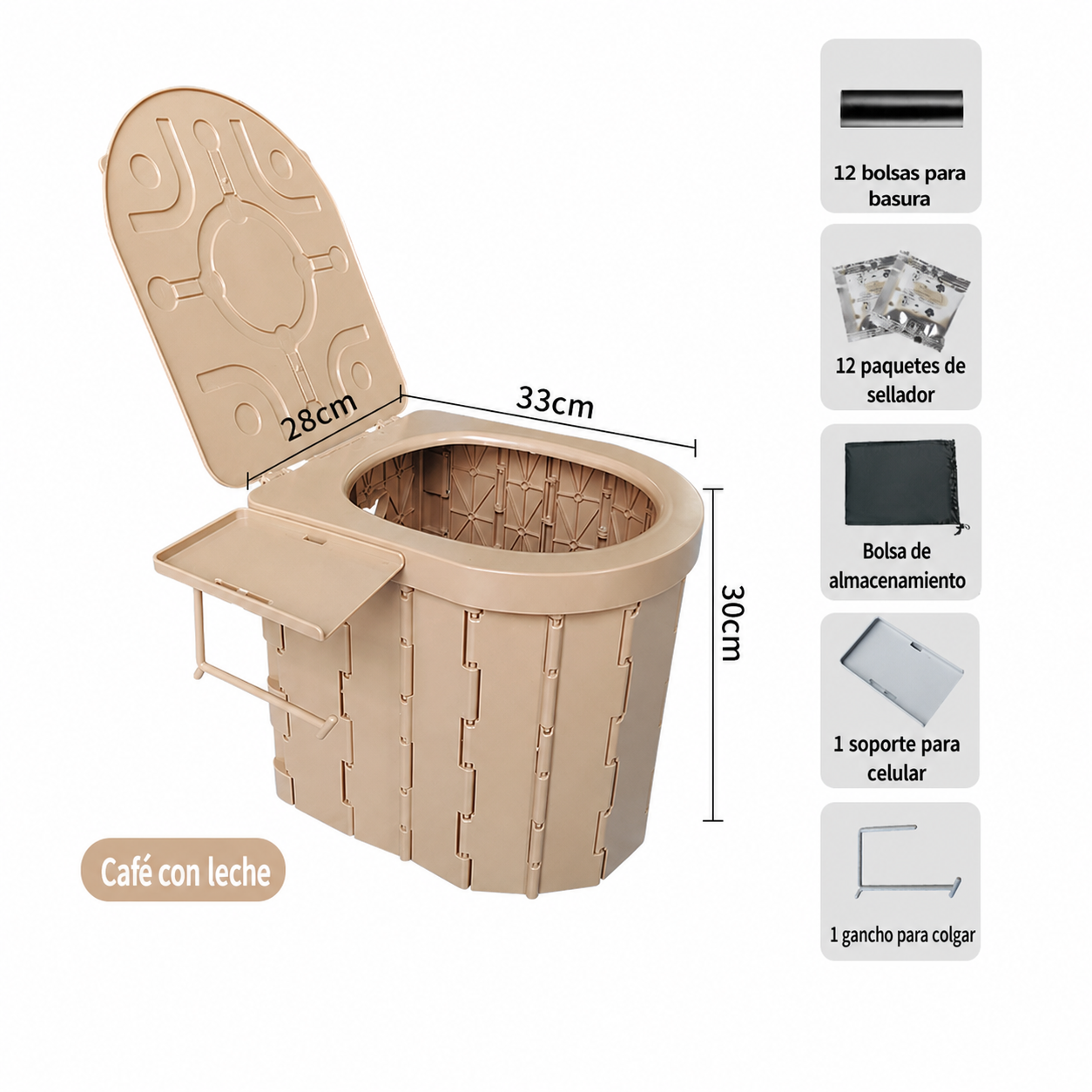 Baño Portátil Plegable para Auto y Camping