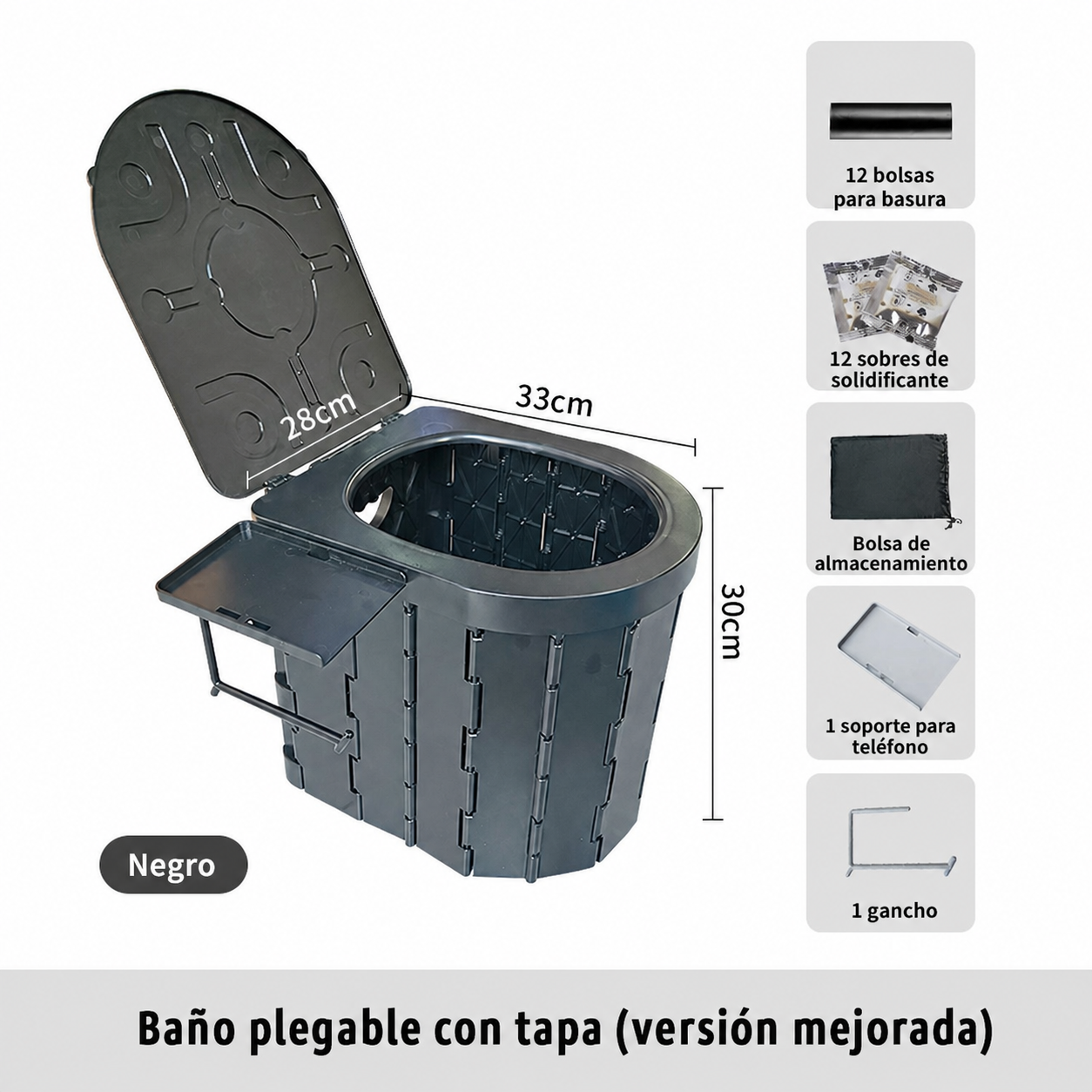 Baño Portátil Plegable para Auto y Camping