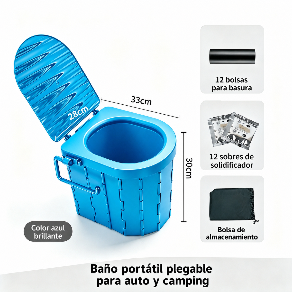 Baño Portátil Plegable para Auto y Camping