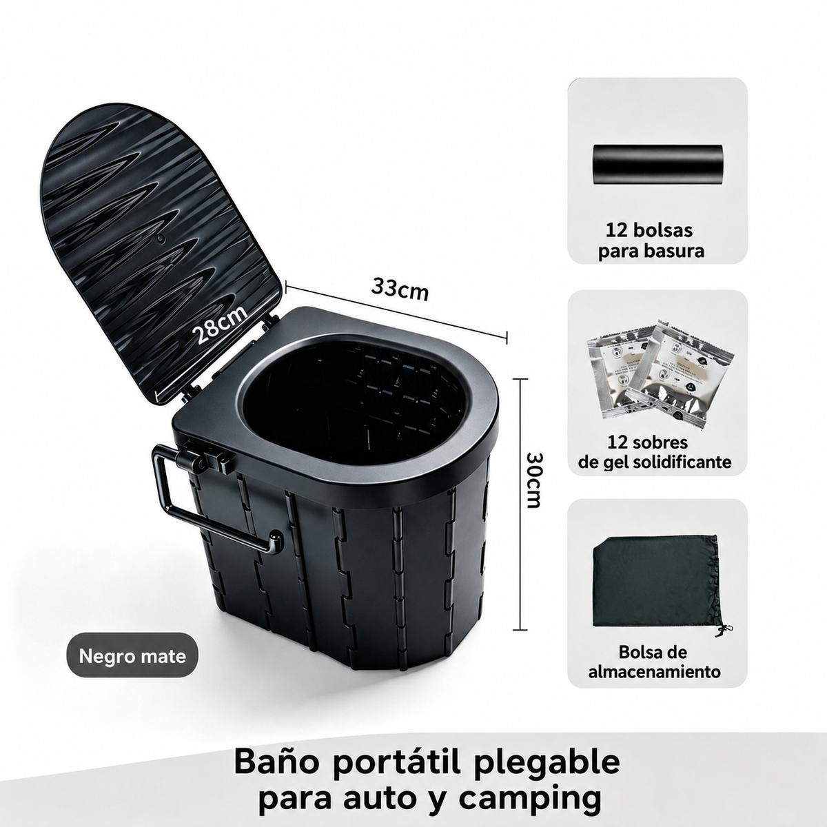 Baño Portátil Plegable para Auto y Camping