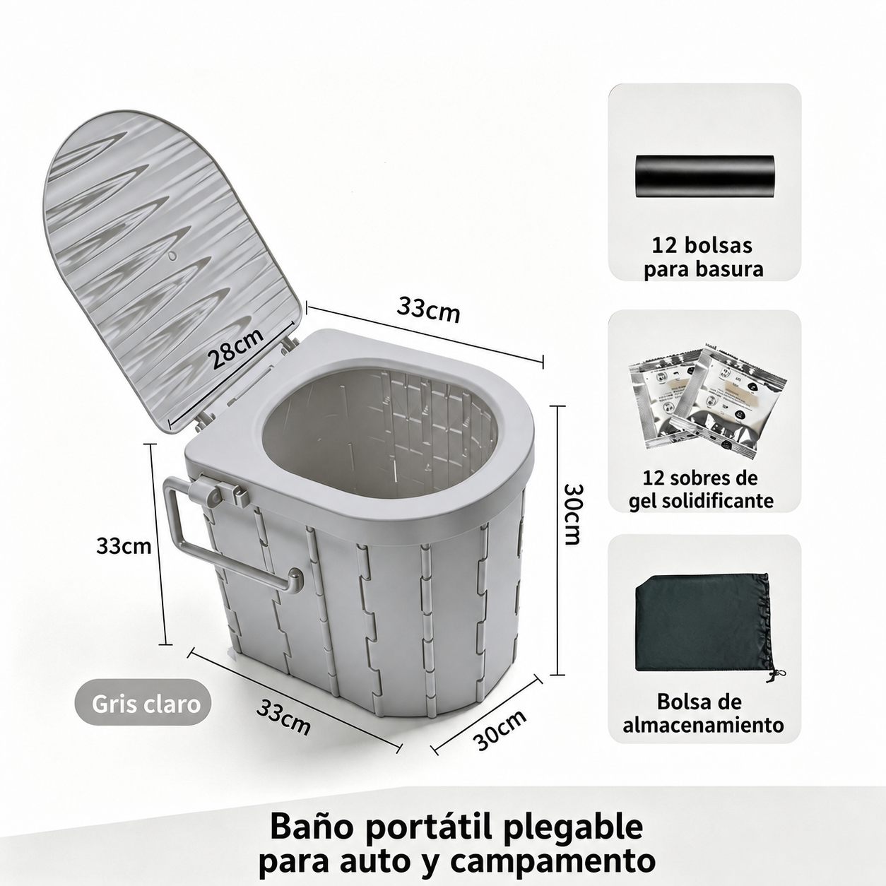 Baño Portátil Plegable para Auto y Camping