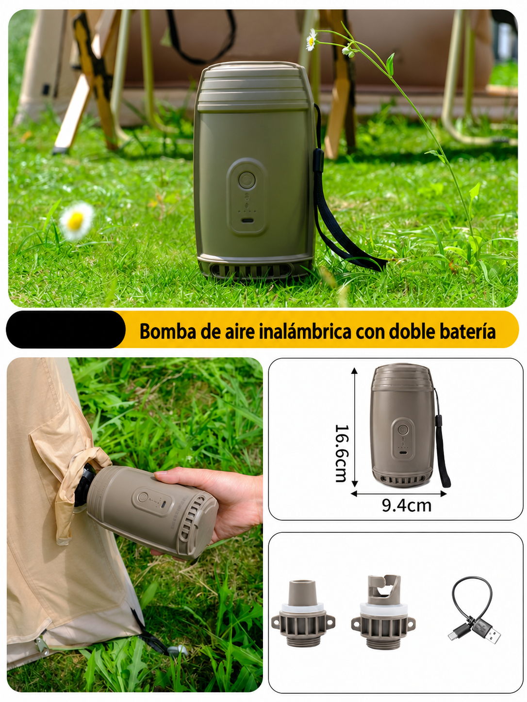 Carpa Hexagonal Inflable Automática 3-5 Personas