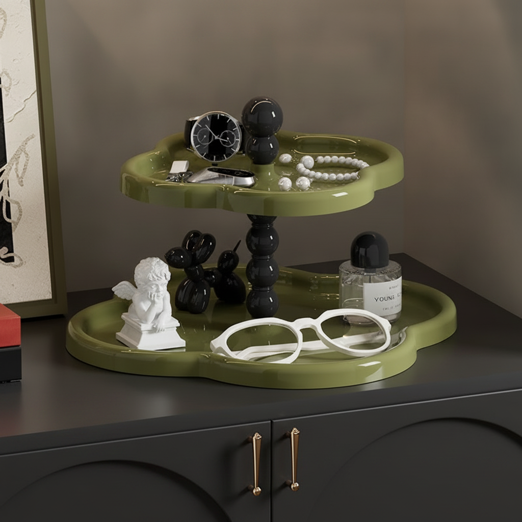 Organizador de escritorio con diseño floral estilo glamour - 1