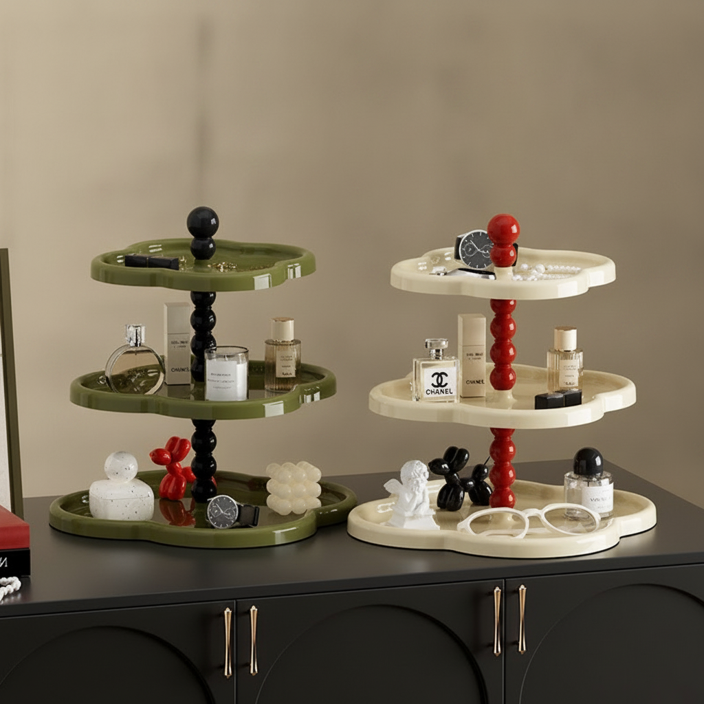 Organizador de escritorio con diseño floral estilo glamour - 3