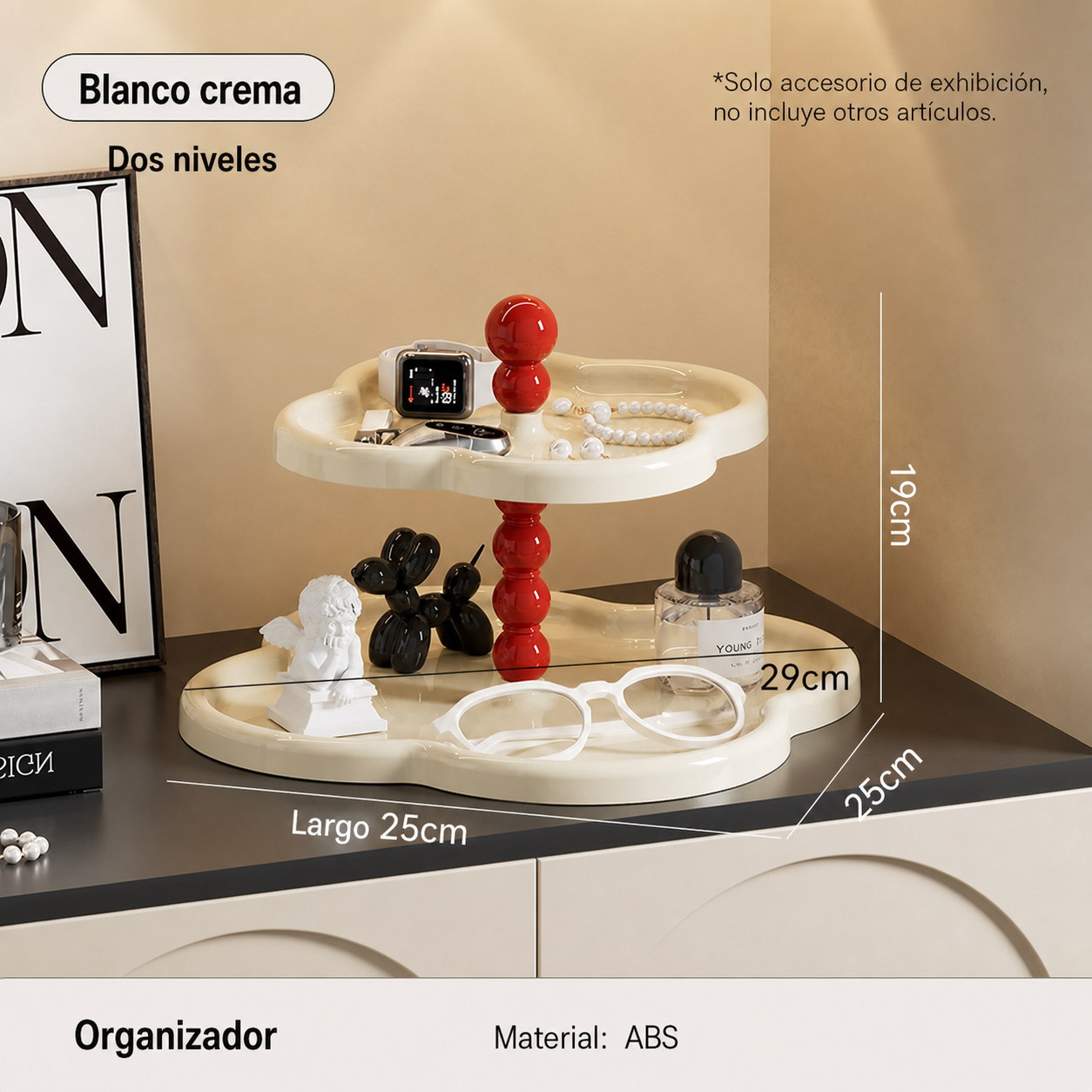 Organizador de escritorio con diseño floral estilo glamour