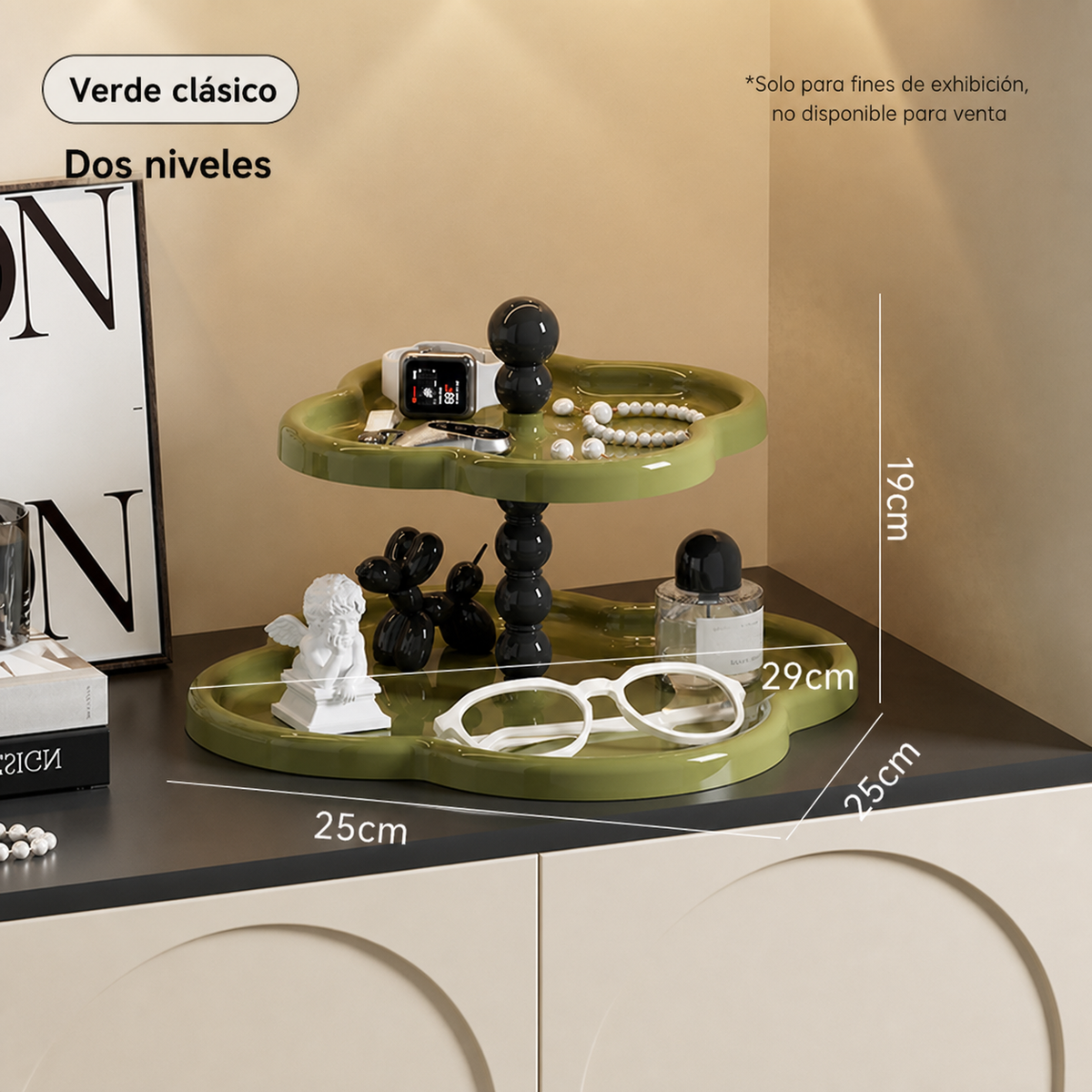 Organizador de escritorio con diseño floral estilo glamour