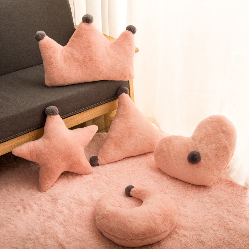 Cojín Decorativo de Peluche Estrellas y Lunas para Sofá - 2