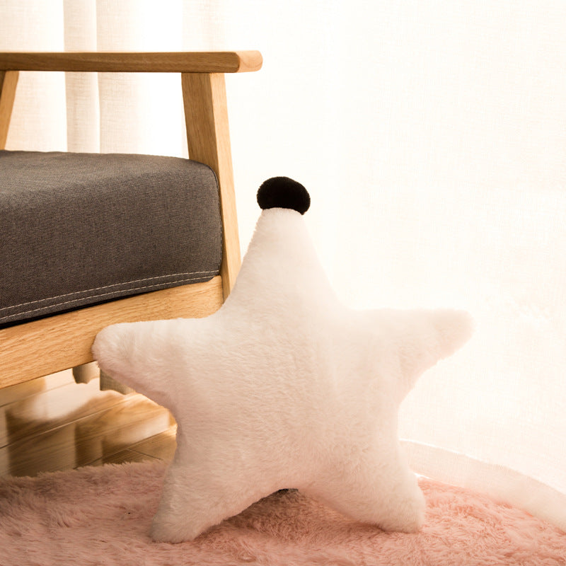 Cojín Decorativo de Peluche Estrellas y Lunas para Sofá