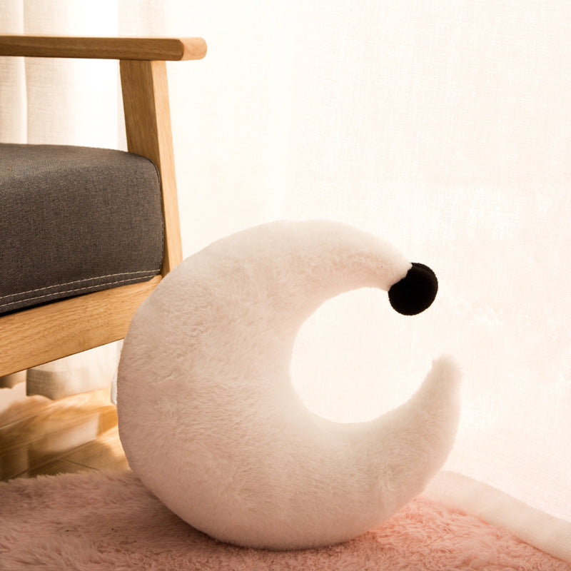Cojín Decorativo de Peluche Estrellas y Lunas para Sofá