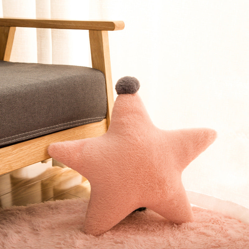 Cojín Decorativo de Peluche Estrellas y Lunas para Sofá