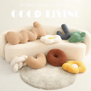 Cojín decorativo de peluche teddy para sofá - 1