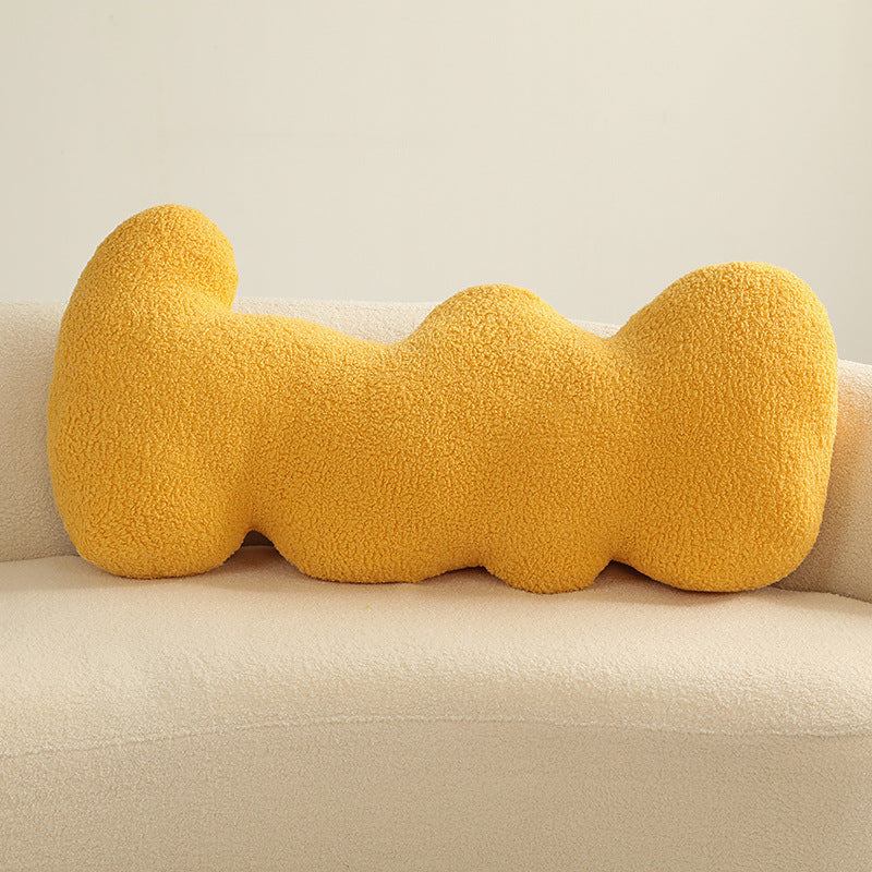 Cojín decorativo de peluche teddy para sofá