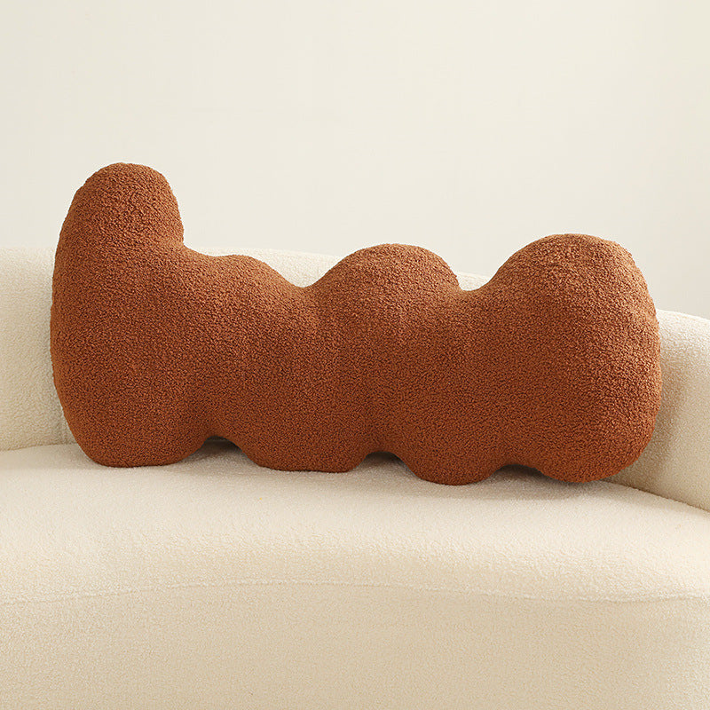 Cojín decorativo de peluche teddy para sofá