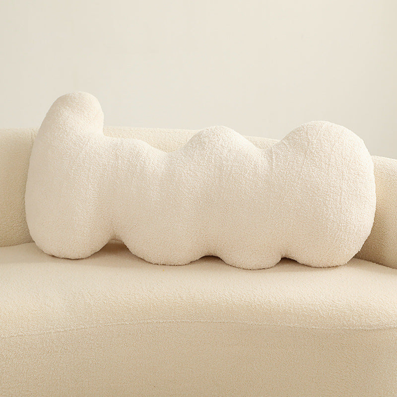 Cojín decorativo de peluche teddy para sofá