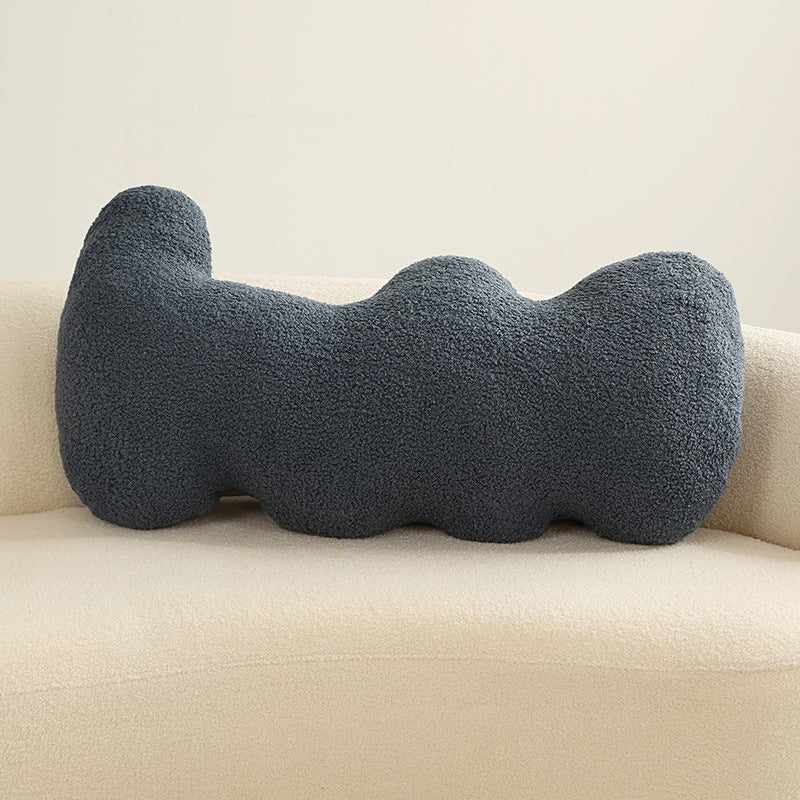Cojín decorativo de peluche teddy para sofá