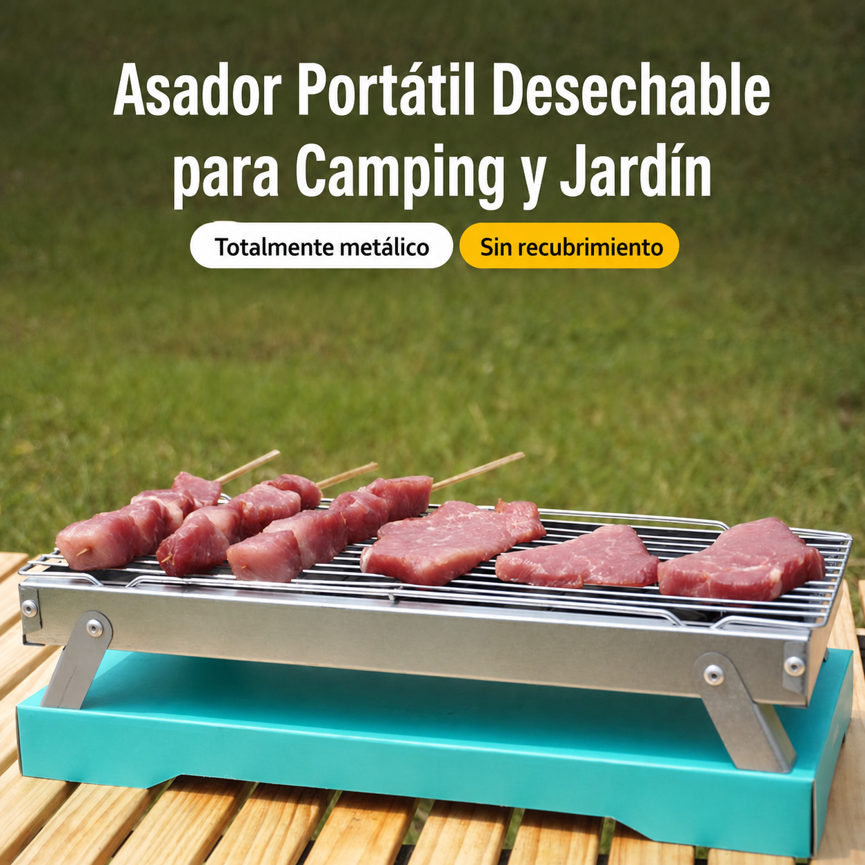 Asador Portátil Desechable para Camping y Jardín - 1