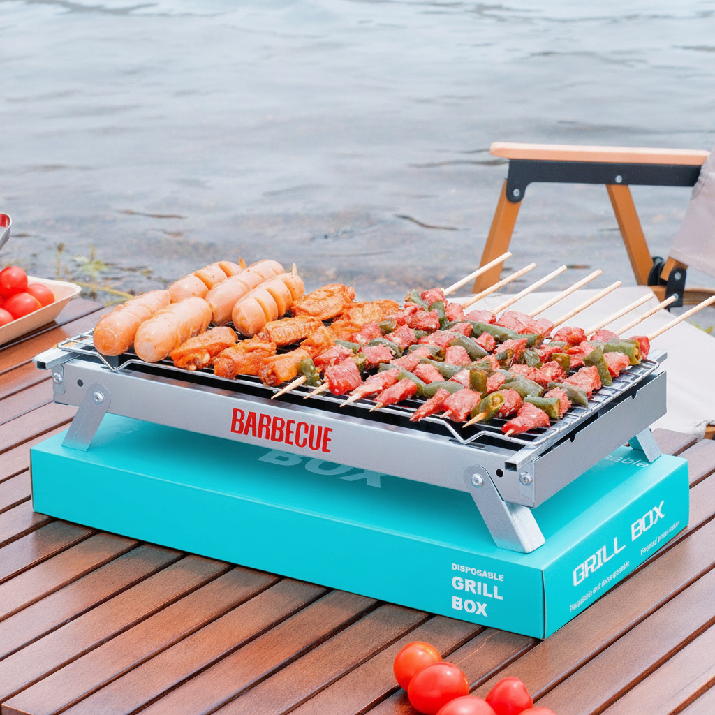 Asador Portátil Desechable para Camping y Jardín - 4