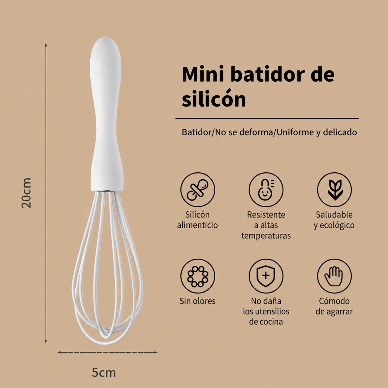 Utensilios de Cocina de Silicona Antiadherente