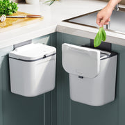 Bote de basura de pared con tapa para cocina ABS - 1