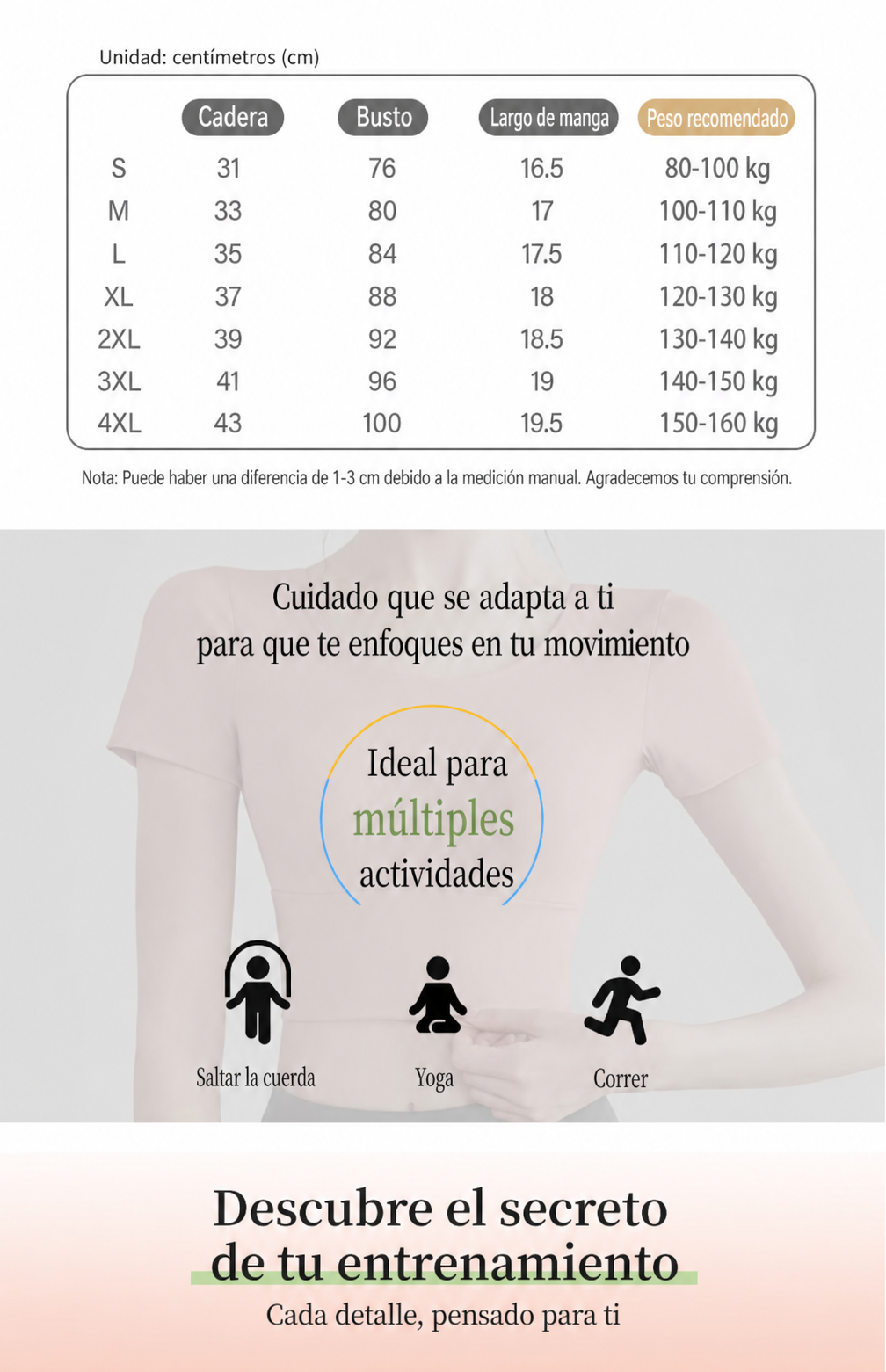 Top de Yoga con Brasier Integrado Manga Corta Mujer - 12