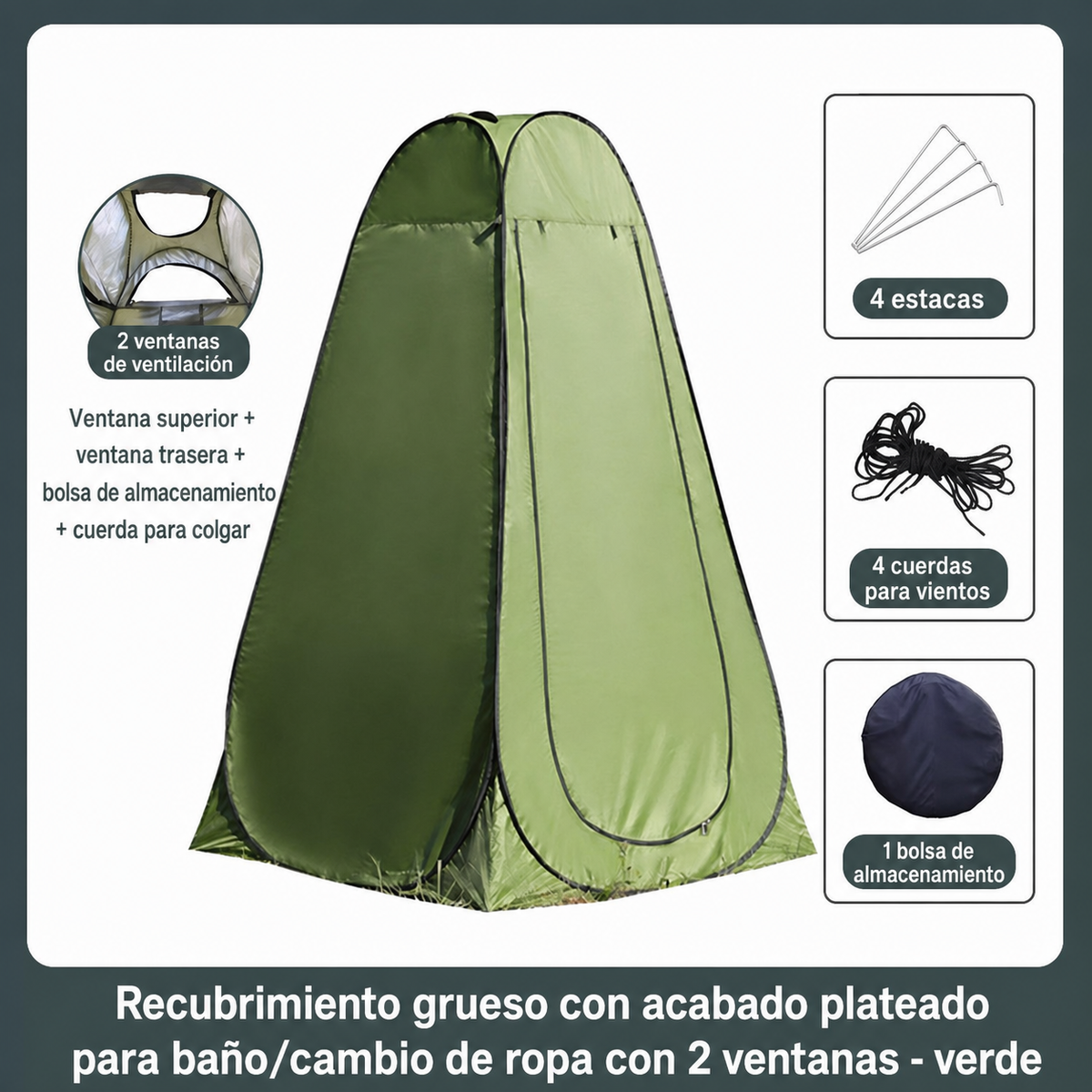 Carpa Portátil de Ducha y Baño para Camping