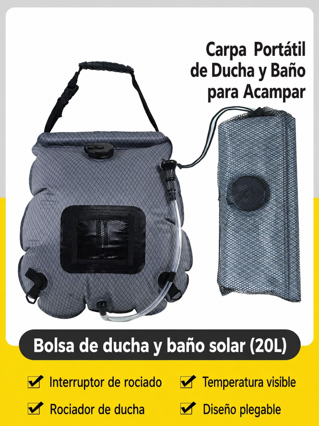 Carpa Portátil de Ducha y Baño para Camping