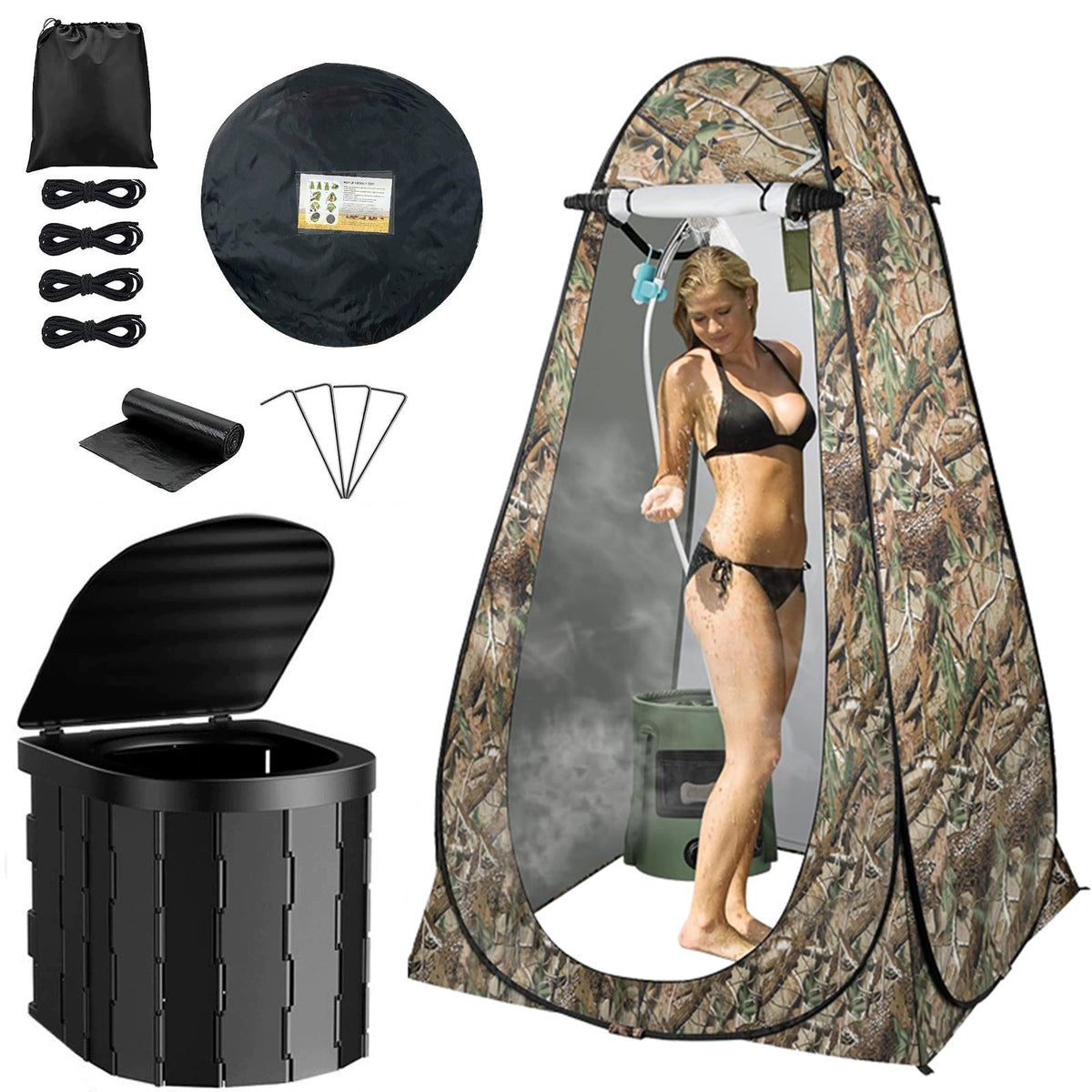 Carpa Portátil de Ducha y Baño para Camping
