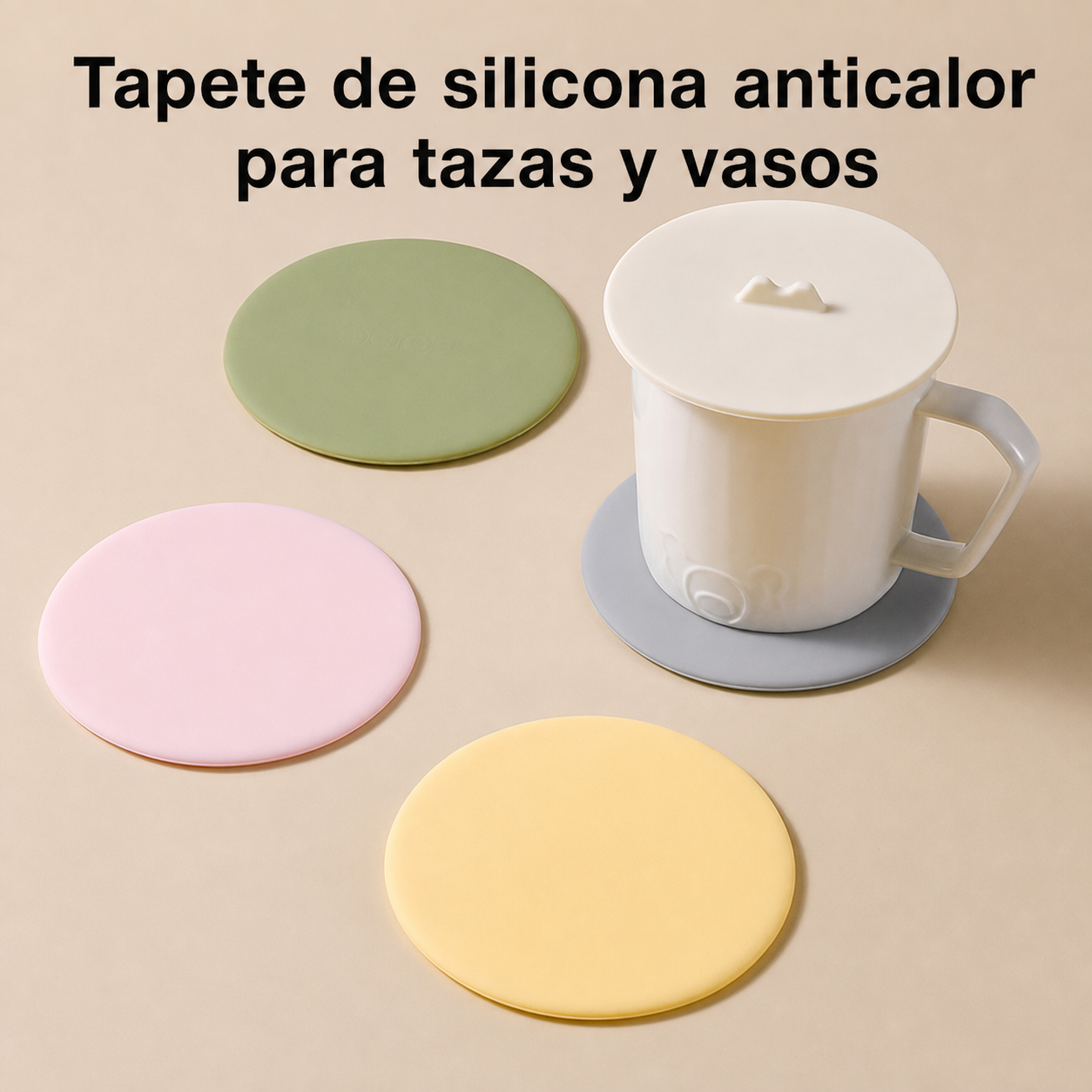 Tapete de silicona anticalor para tazas y vasos - 1