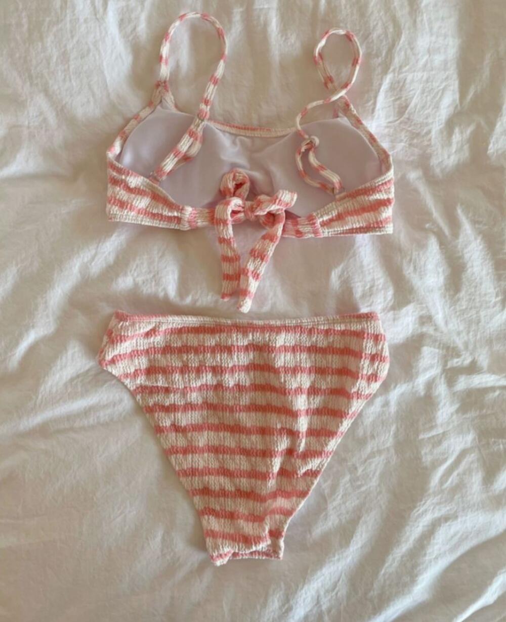 Bikini de Rayas Estilo Coreano para Mujer - 12