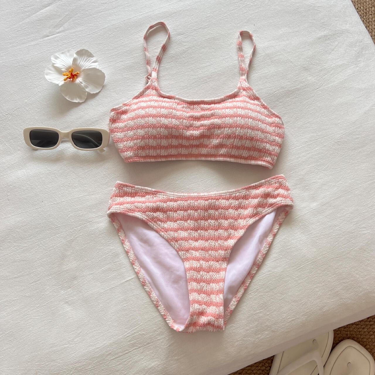 Bikini de Rayas Estilo Coreano para Mujer - 3