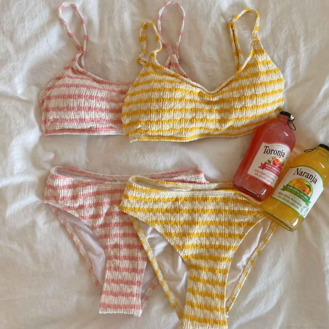 Bikini de Rayas Estilo Coreano para Mujer - 4