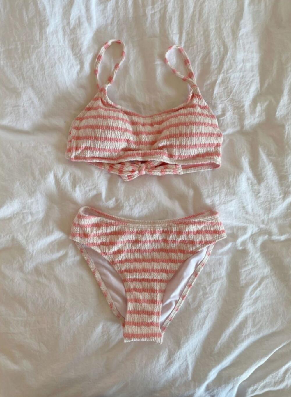 Bikini de Rayas Estilo Coreano para Mujer - 10