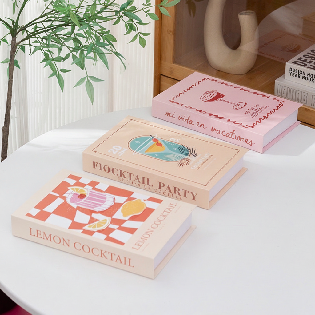 Libro decorativo plegable para mesa y estantería - 13