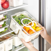 Caja organizadora para refrigerador con tapa hermética - 1