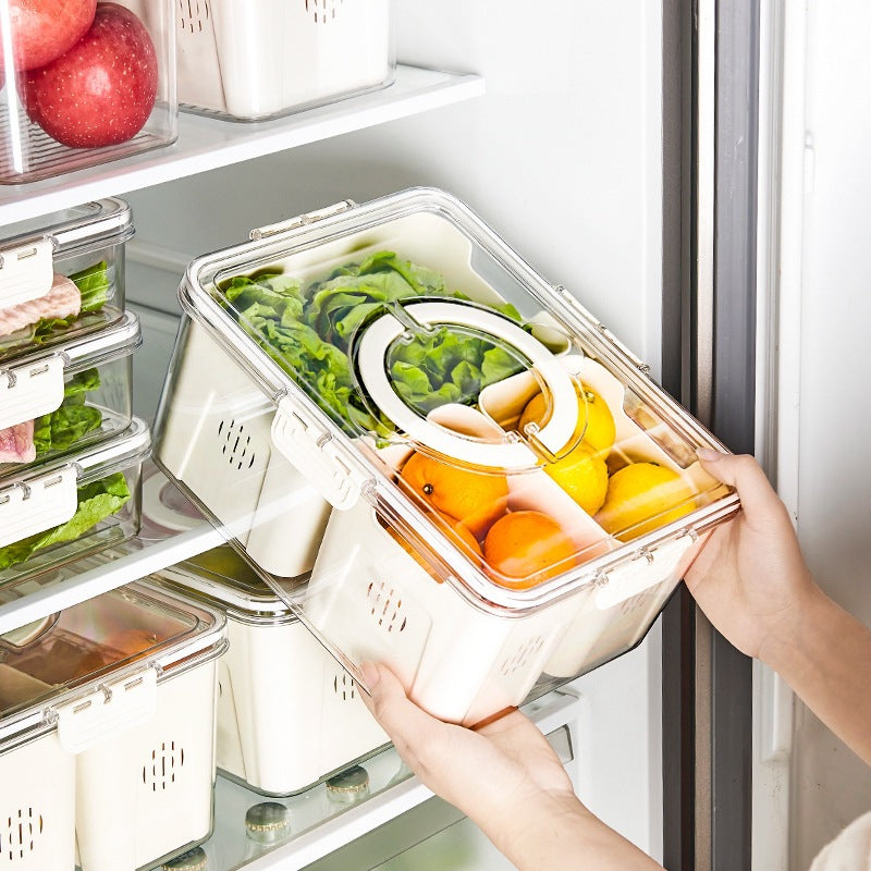 Caja organizadora para refrigerador con tapa hermética - 1