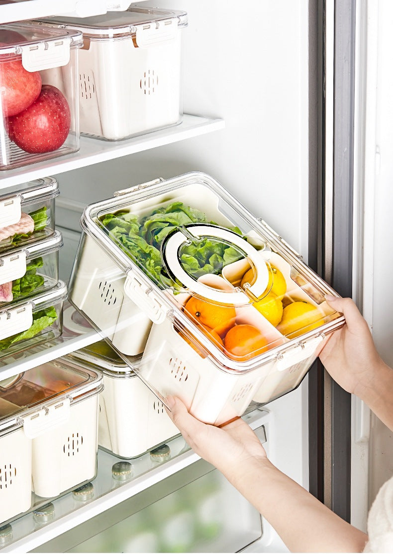 Caja organizadora para refrigerador con tapa hermética - 10