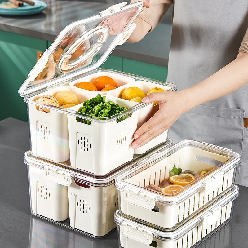 Caja organizadora para refrigerador con tapa hermética - 3