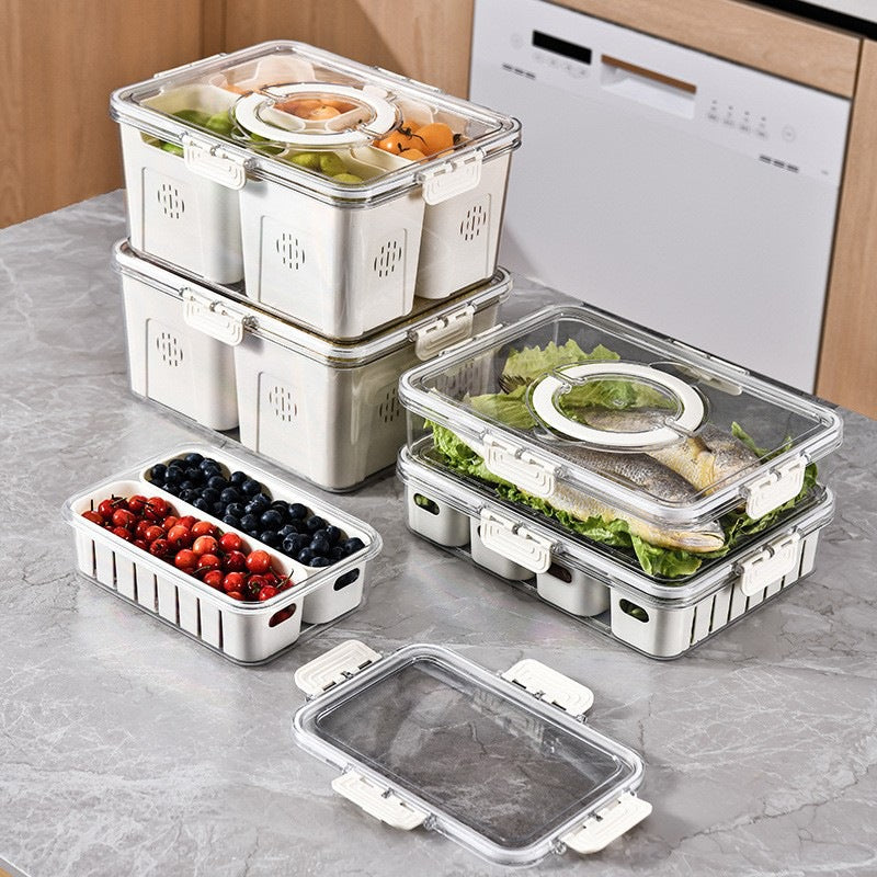 Caja organizadora para refrigerador con tapa hermética - 2