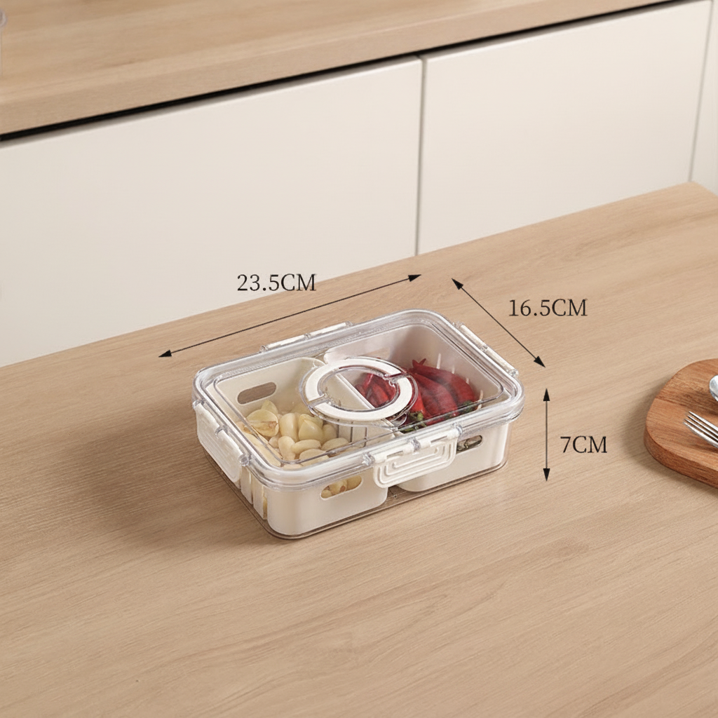 Caja organizadora para refrigerador con tapa hermética - 9
