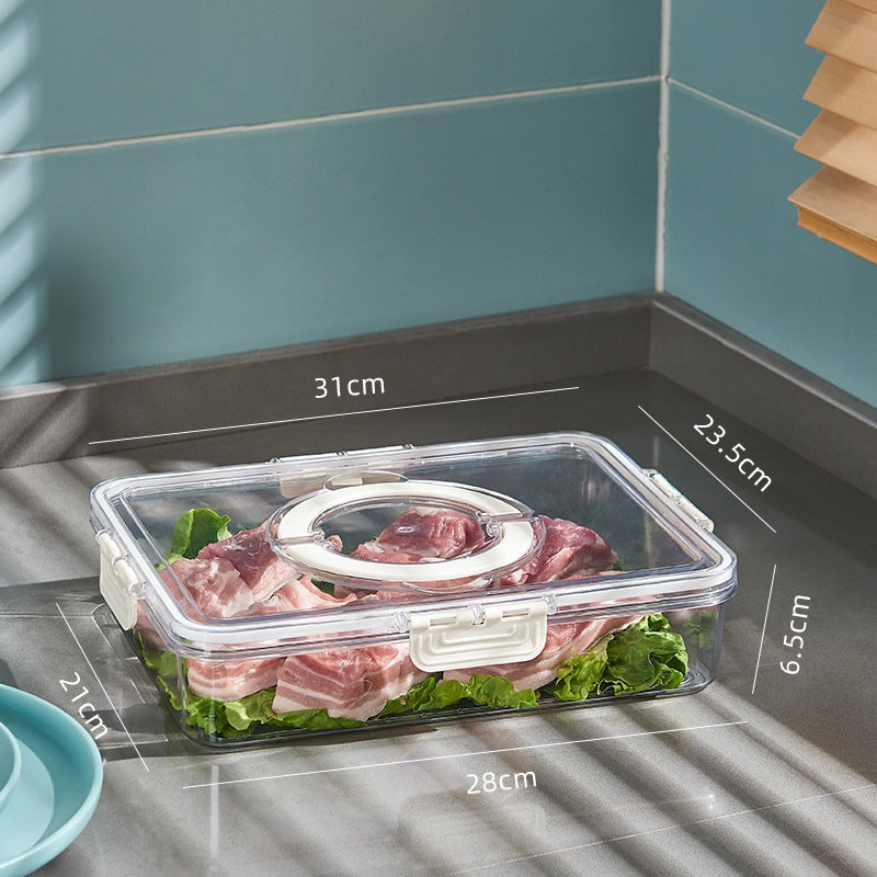 Caja organizadora para refrigerador con tapa hermética