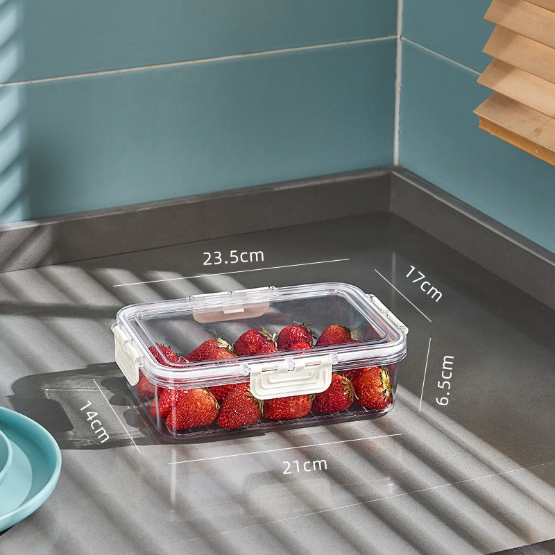 Caja organizadora para refrigerador con tapa hermética