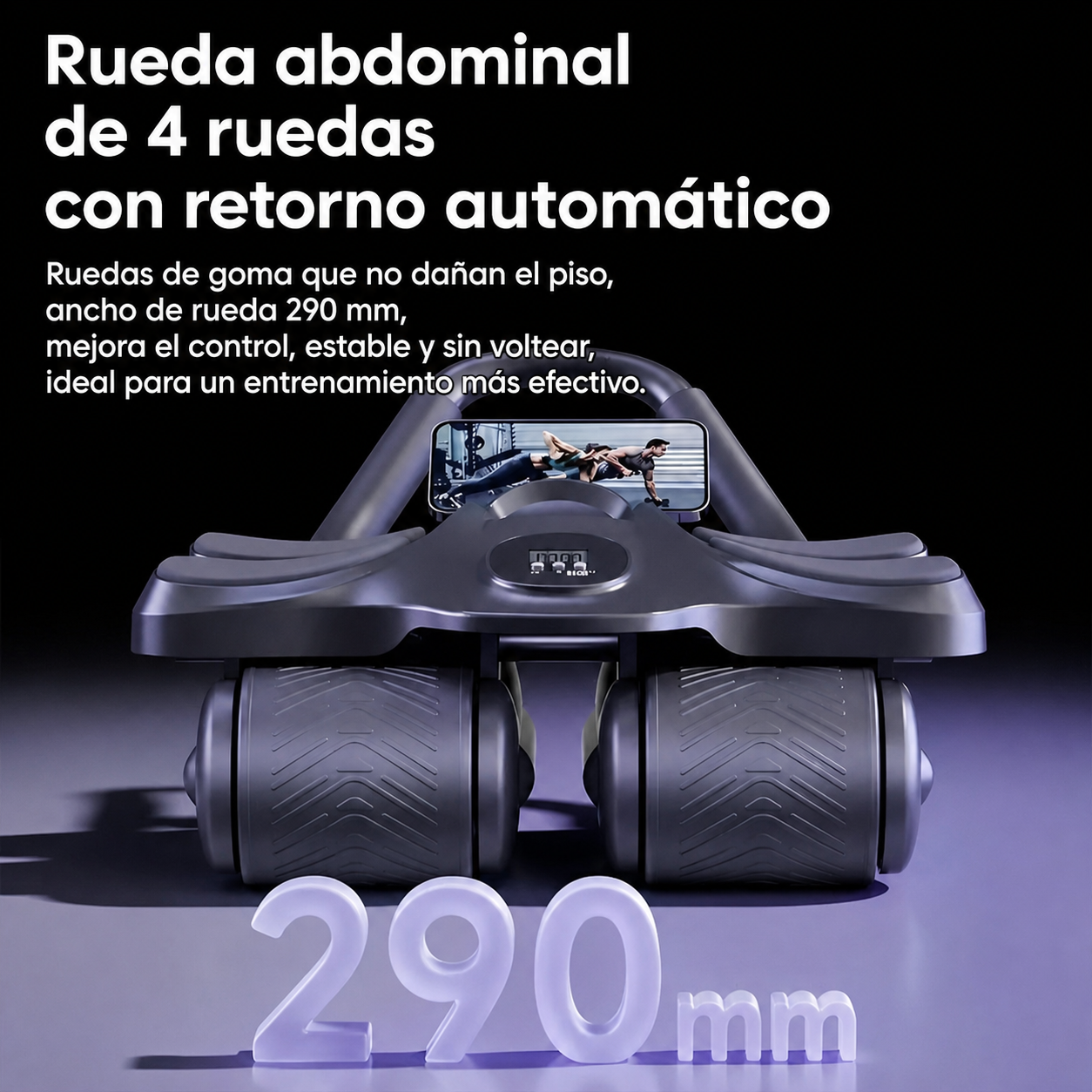 Rueda Abdominal de 4 Ruedas con Retorno Automático - 2