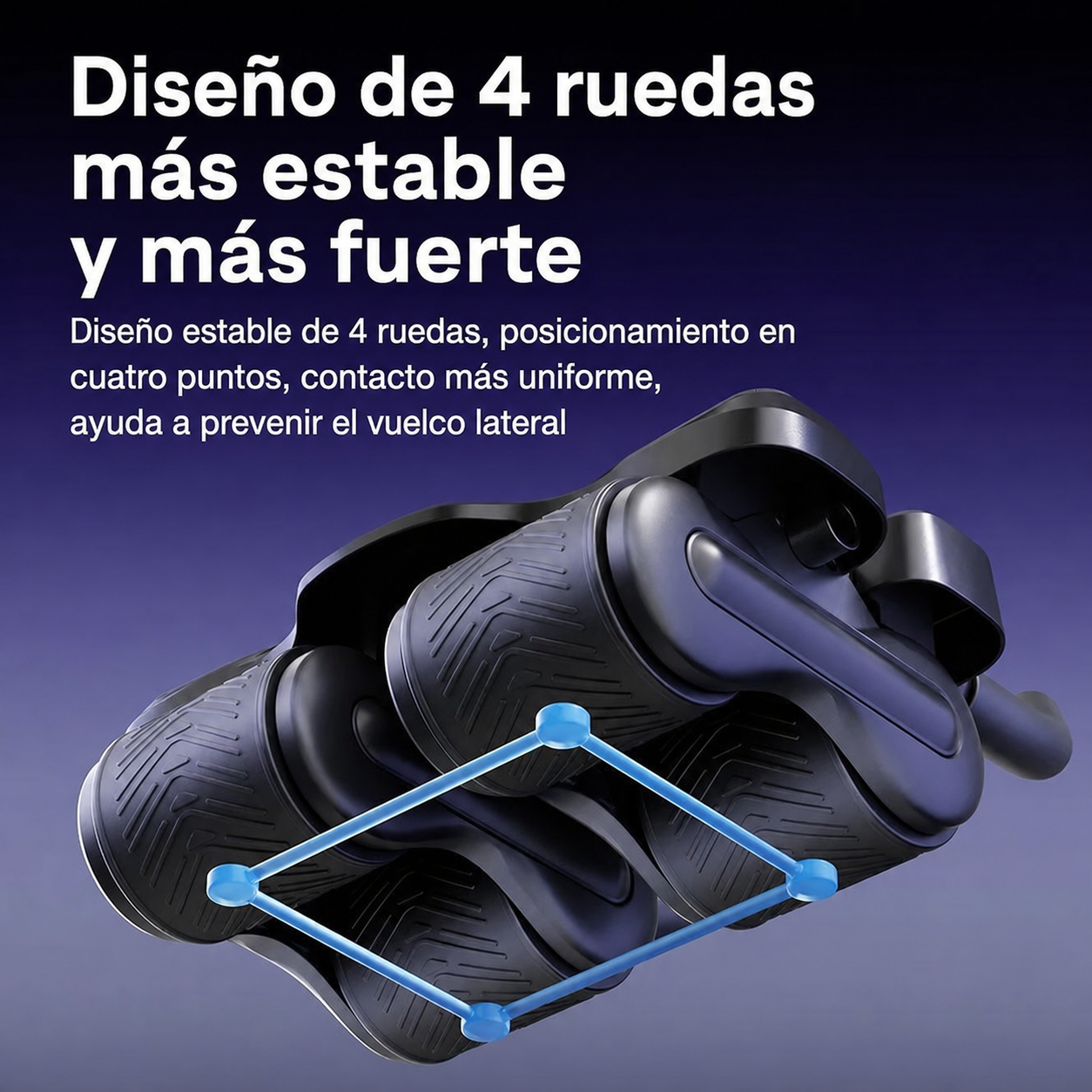 Rueda Abdominal de 4 Ruedas con Retorno Automático - 4