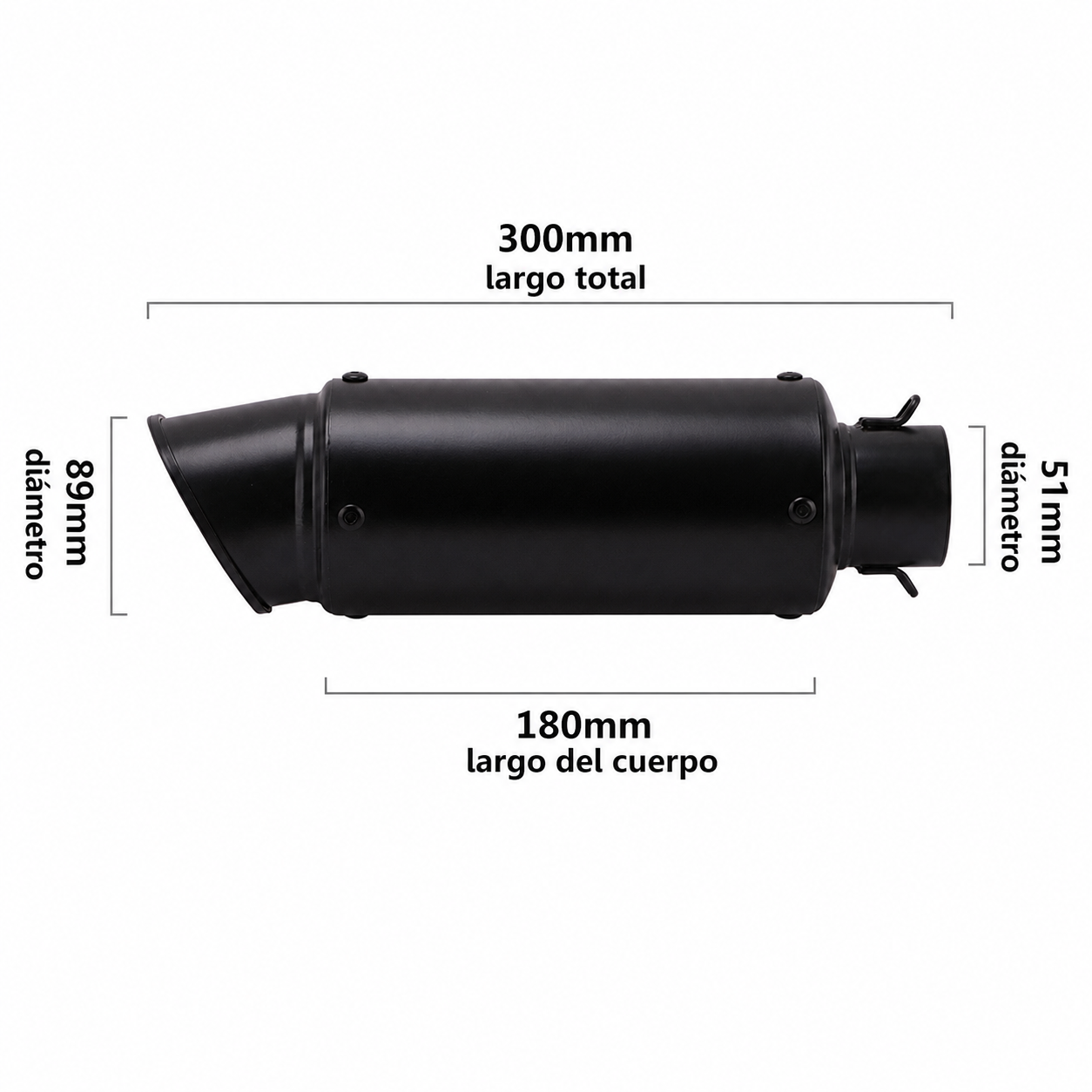 Escape deportivo universal para moto acero inoxidable - 13